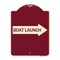 Signmission Boat Launch With Right Arrow Heavy-Gauge Aluminum Architectural Sign, 24" x 18", BU-1824-24405 A-DES-BU-1824-24405 - alternate 1